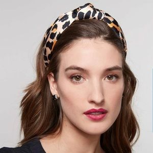 Lele Sadoughi Silk Leopard Print Headband
